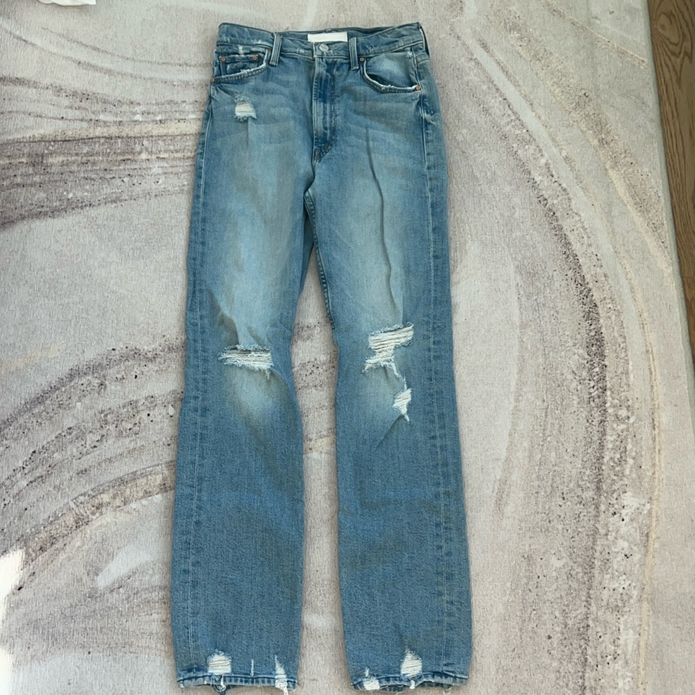 MOTHER HIGH WAISTED RIDER SKIMP DENIM